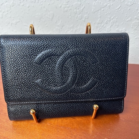 CHANEL Handbags - Chanel Black leather wallet